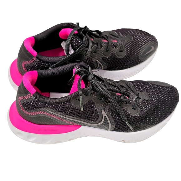 Nike Women's Running Sneakers Black Pink Size 8 Athleisure Sporty Chic Aesthetic - Picture 3 of 8